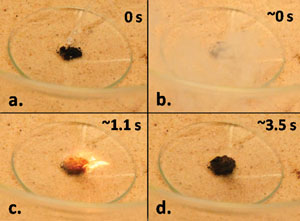 Addition of 2-hydroxyethylhydrazinium dinitrate to the solid catalyst Shell 405